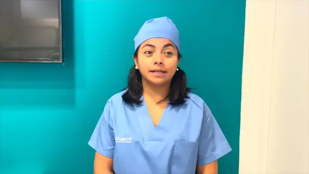 Lorena, hablando a cámara al terminar el curso